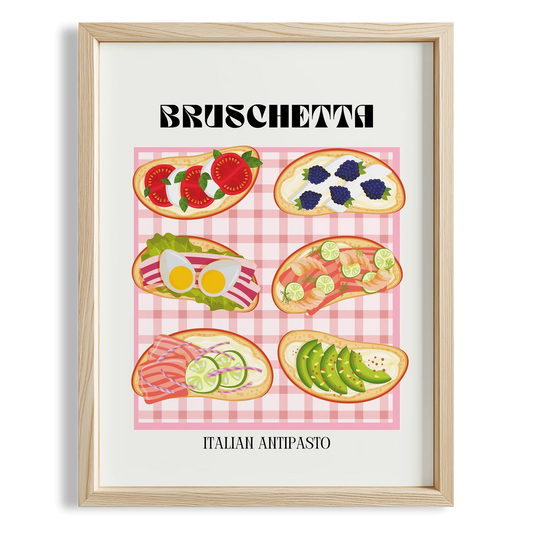 Bruschetta Akdeniz İtalya Koleksiyonu Mutfak Duvar Tablosu