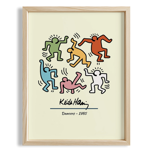 Dans Eden Topluluk - Keith Haring Ahşap Duvar Tablosu
