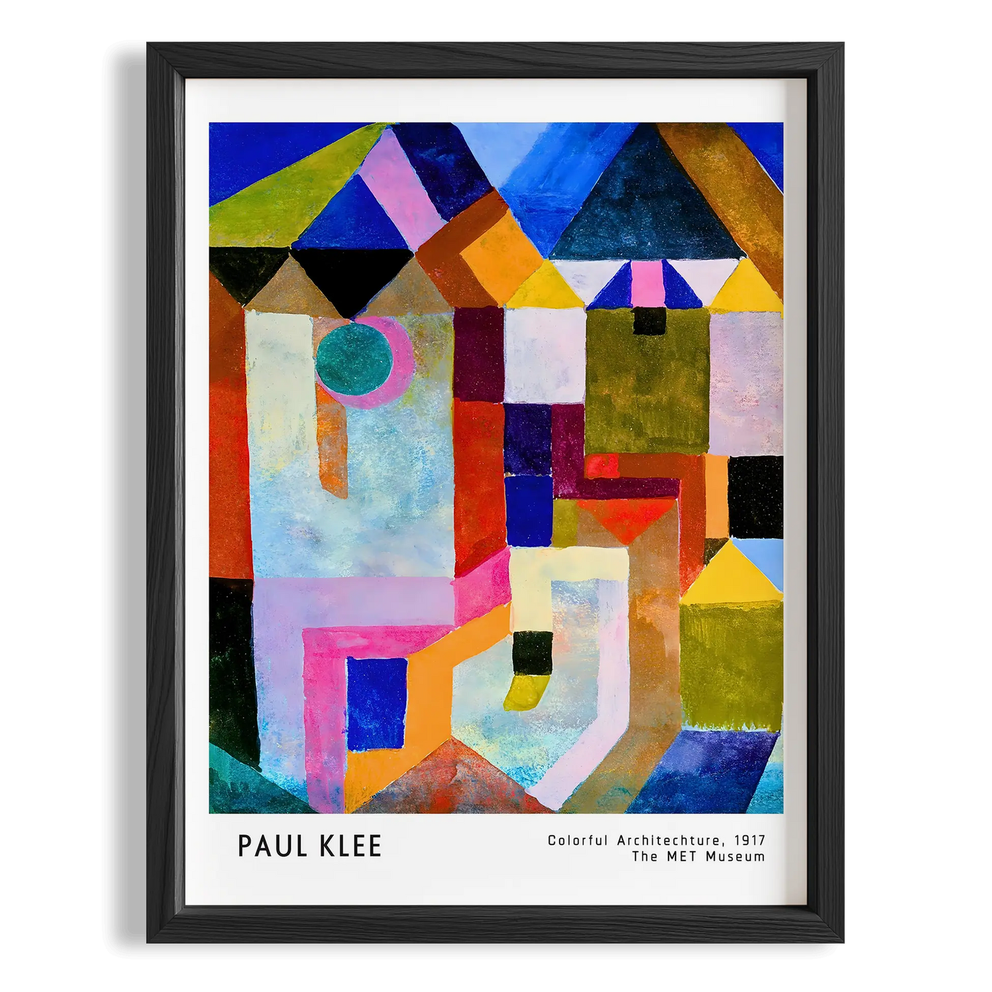 Paul Klee Renkli Mimari 1917 Suluboya I Duvar Tablosu