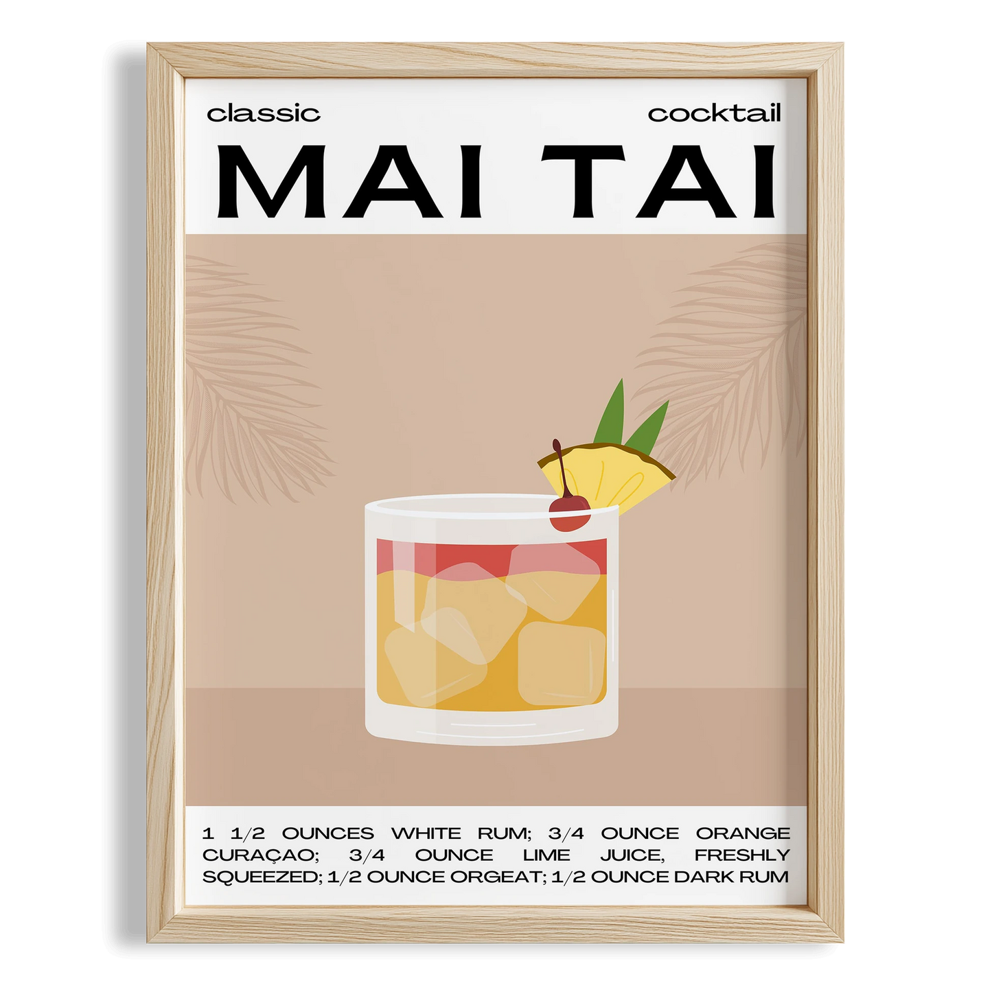 Mai Tai Kokteyl Tarifi Mutfak Duvar Tablosu