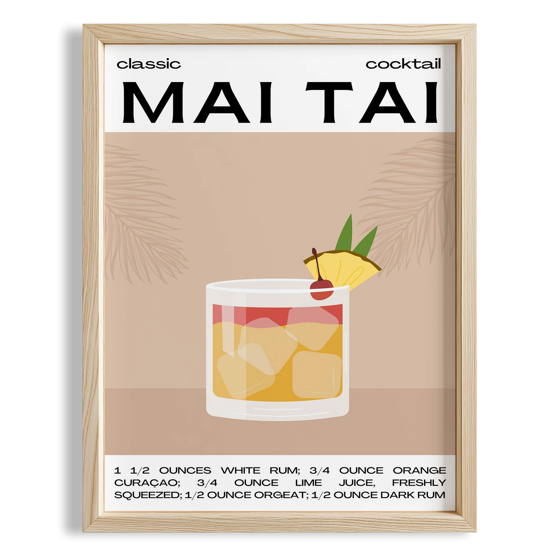 Mai Tai Kokteyl Tarifi Mutfak Duvar Tablosu
