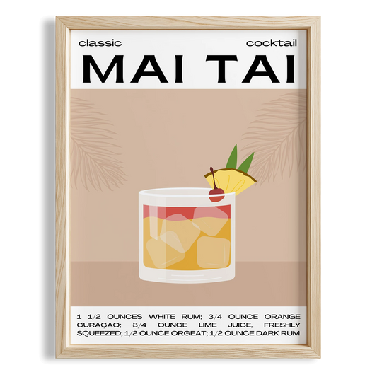 Mai Tai Kokteyl Tarifi Mutfak Duvar Tablosu