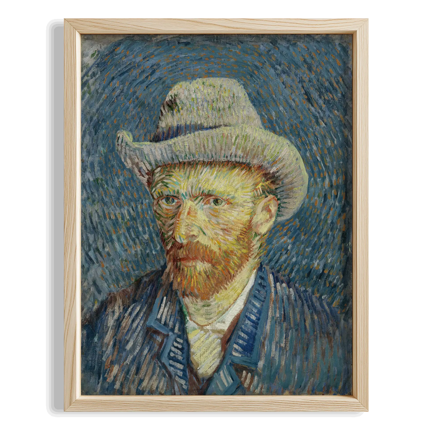 Gri Şapkalı Otoportre - Vincent Van Gogh Ahşap Duvar Tablosu