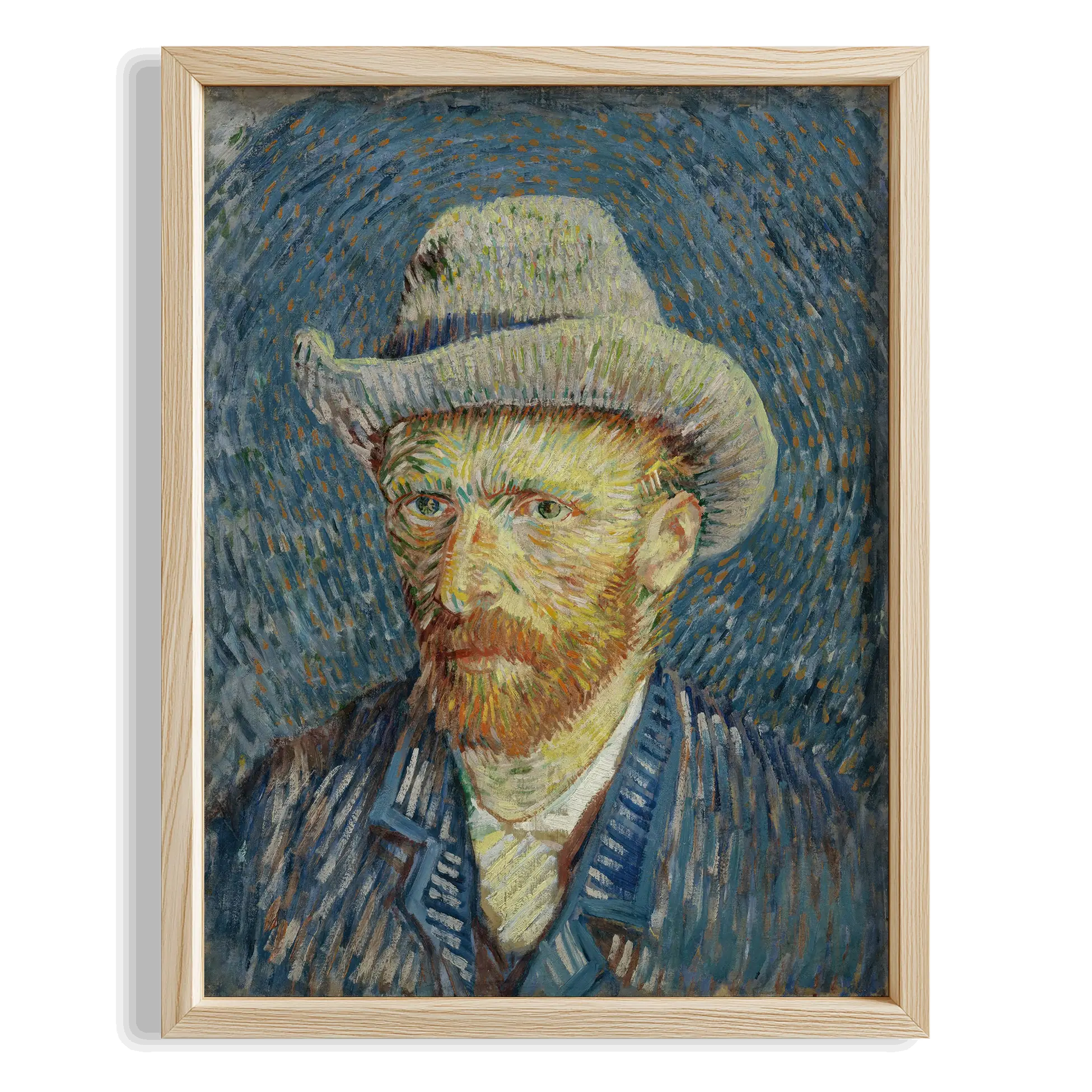 Gri Şapkalı Otoportre - Vincent Van Gogh Ahşap Duvar Tablosu