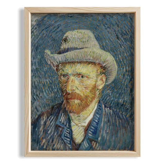 Gri Şapkalı Otoportre - Vincent Van Gogh Ahşap Duvar Tablosu