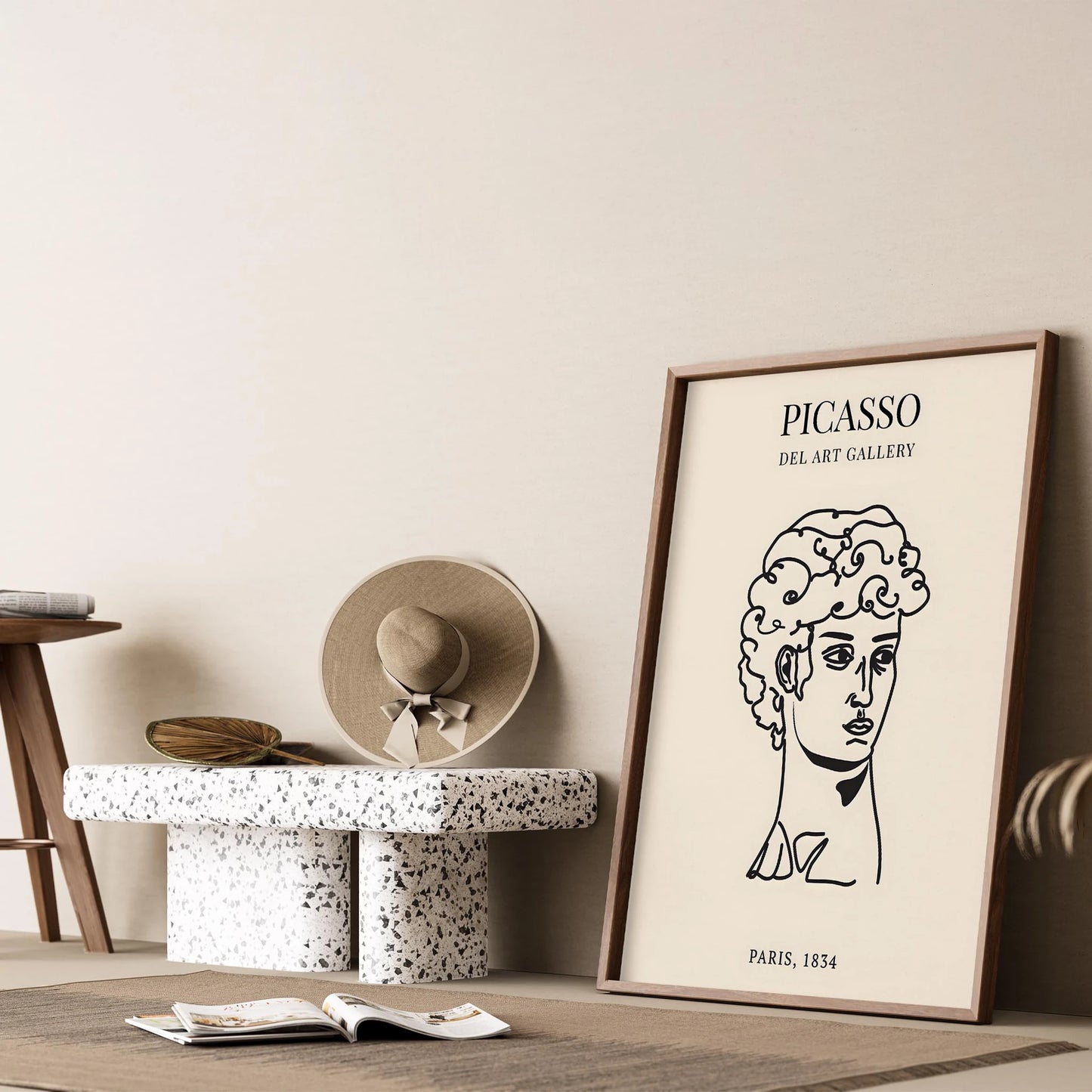 Matisse Kağıt Kesimleri Picasso Minimalist Çizgi Sanatı Michelangelo I Duvar Tablosu