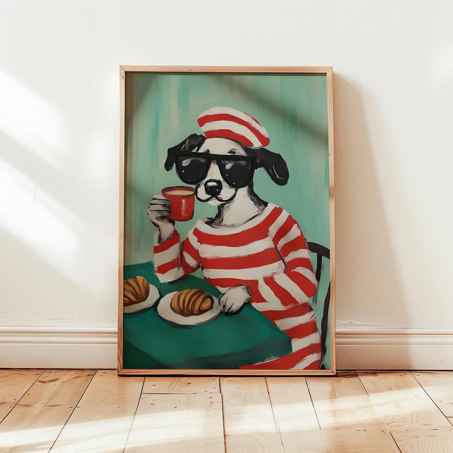 Bonjour Croissant: Parisien Dalmaçyalı Köpek Mutfak Duvar Tablosu