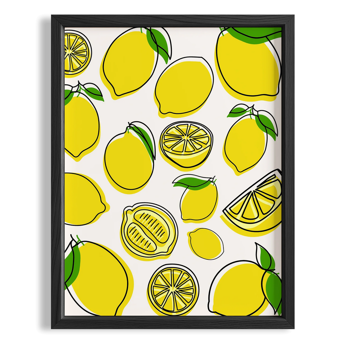 Limon Dilimleri Minimal Mutfak Duvar Tablosu