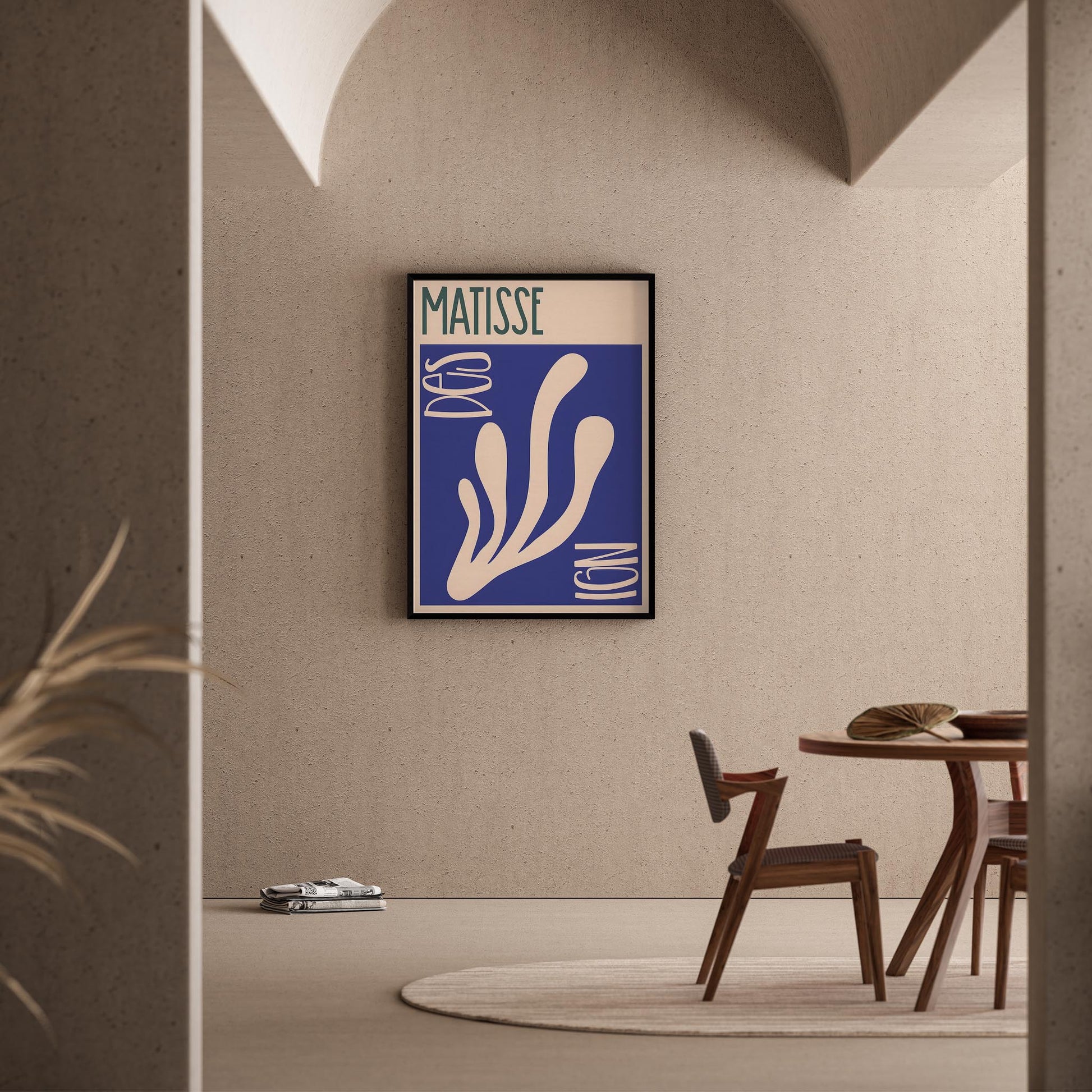 Matisse Kağıt Kesimleri Abstract Serisi Kobalt Mavisi Dallar II Duvar Tablosu