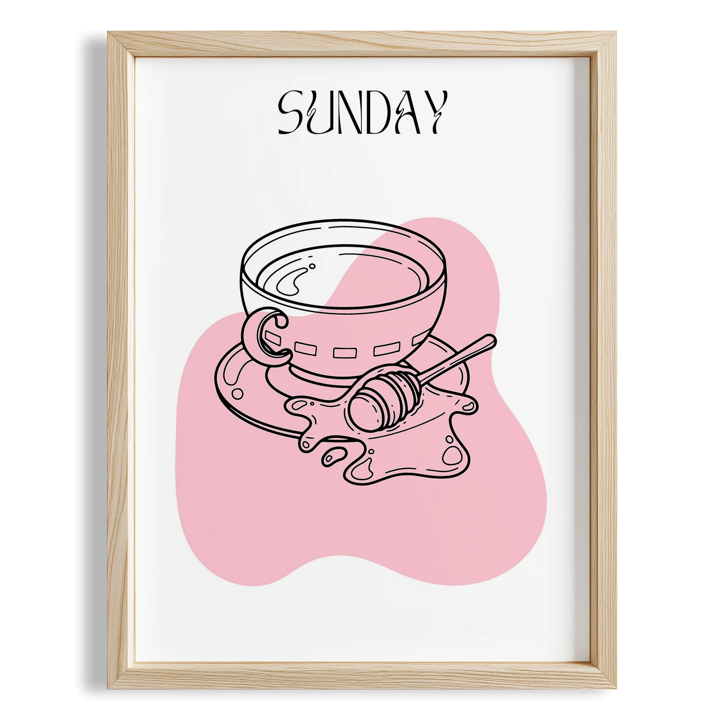 Pazar Günü Weekend Drinks Çay Mutfak Duvar Tablosu