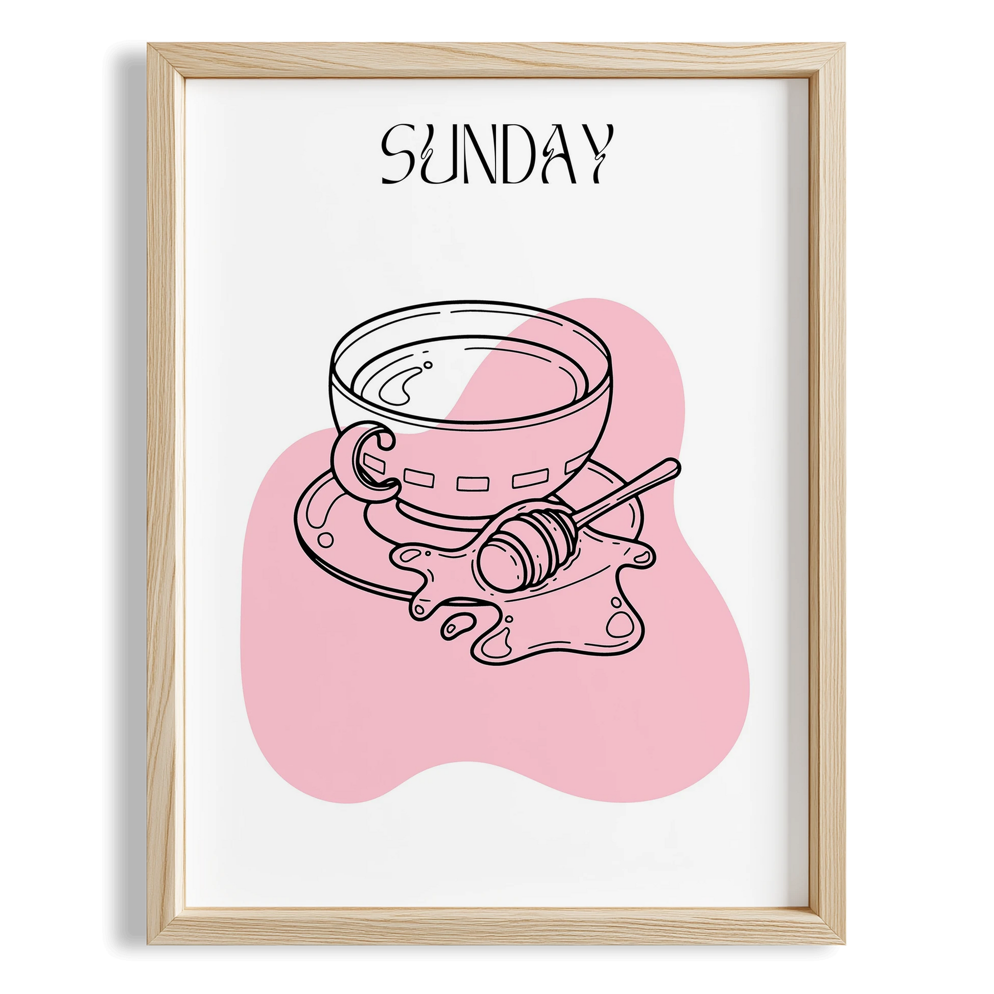 Pazar Günü Weekend Drinks Çay Mutfak Duvar Tablosu