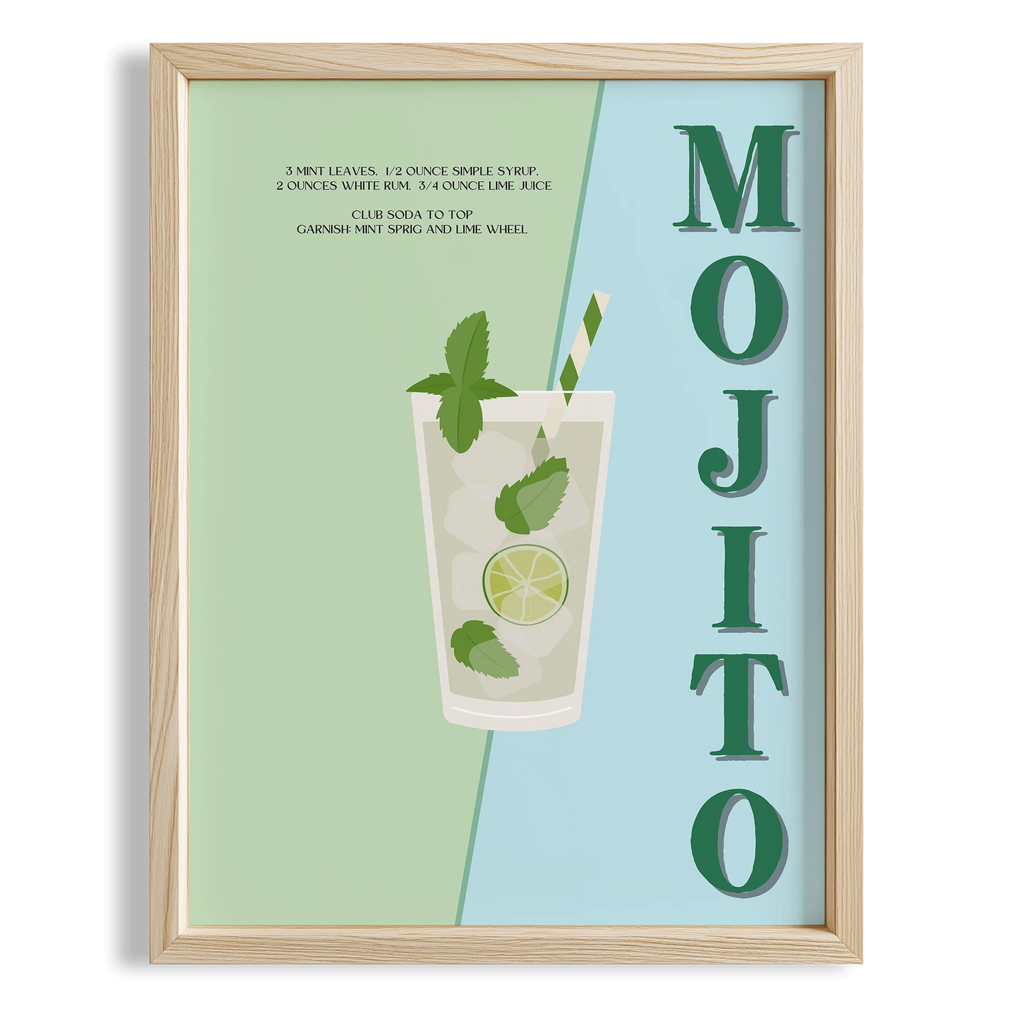 Mojito Kokteyli Mutfak Duvar Tablosu