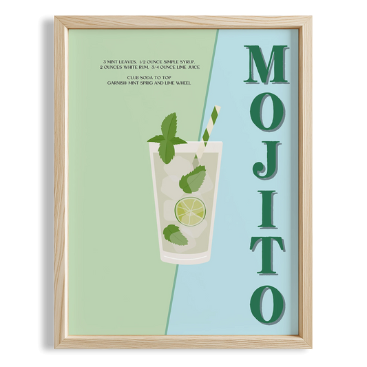 Mojito Kokteyli Mutfak Duvar Tablosu