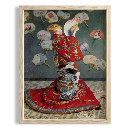 Japon Figürü - Claude Monet Ahşap Duvar Tablosu