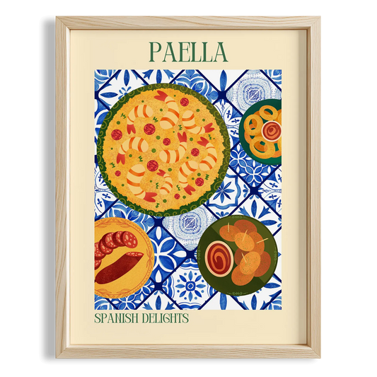 Paella Seramik Desen I Akdeniz İspanya Koleksiyonu Mutfak Duvar Tablosu