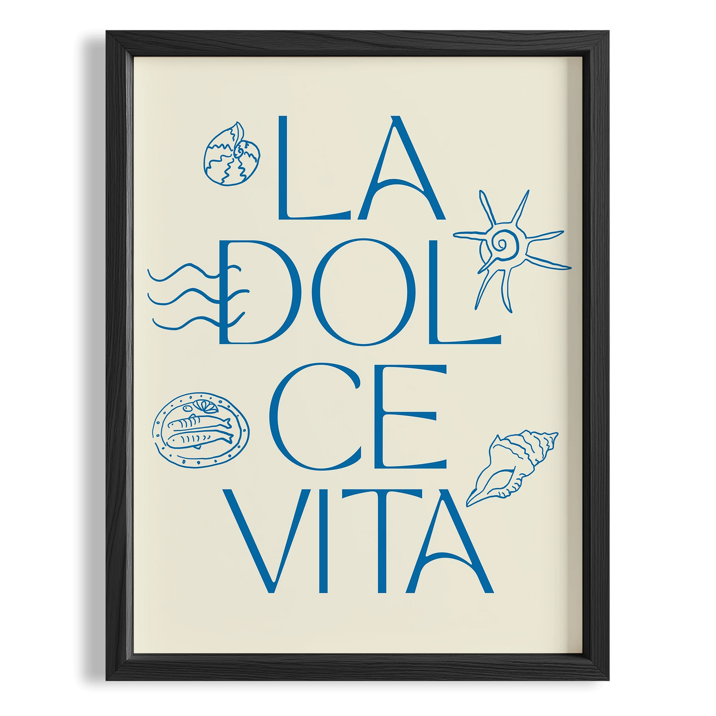 La Dolce Vita İtalyanca Tipografi Mutfak Duvar Tablosu II