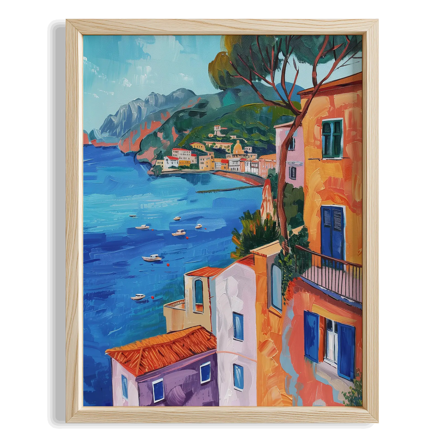 Amalfi Sahili Akdeniz İtalya Koleksiyonu Mutfak Duvar Tablosu