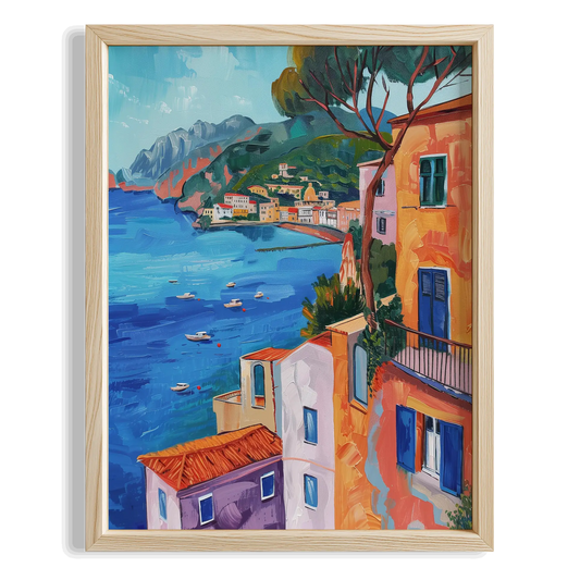 Amalfi Sahili Akdeniz İtalya Koleksiyonu Mutfak Duvar Tablosu