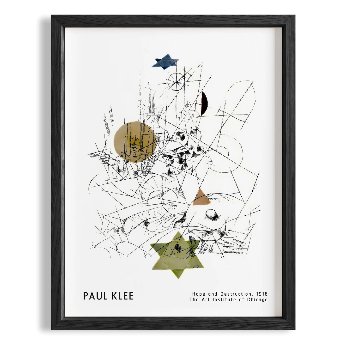 Paul Klee Umut ve Yıkım 1916 Suluboya I Duvar Tablosu