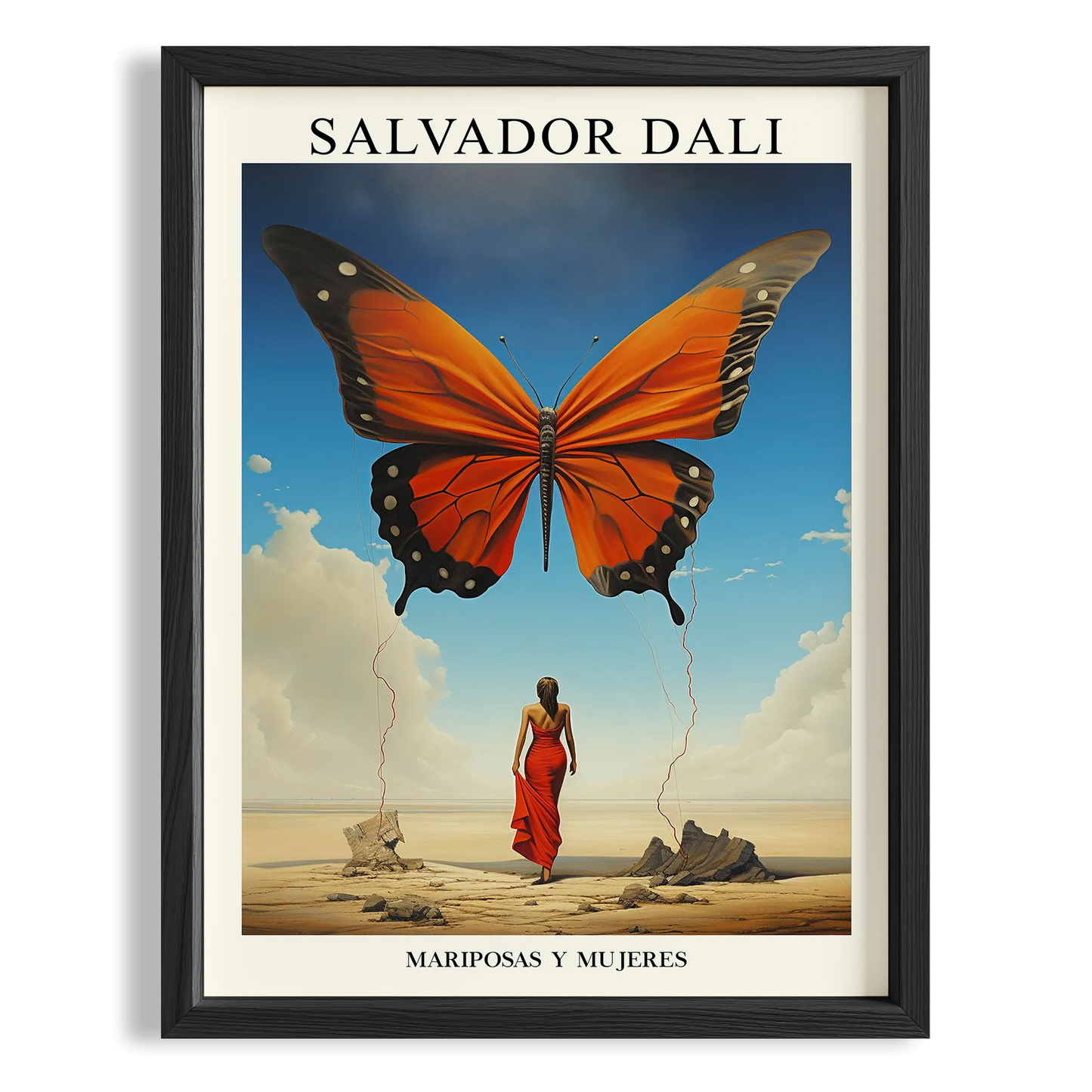 Kelebek - Salvador Dali Ahşap Duvar Tablosu