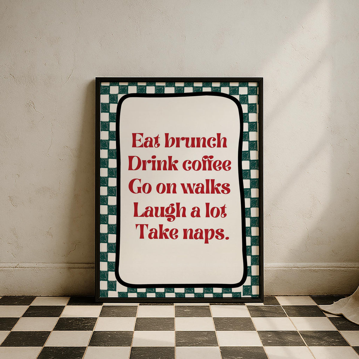 Eat Brunch Tipografi Mutfak Duvar Tablosu