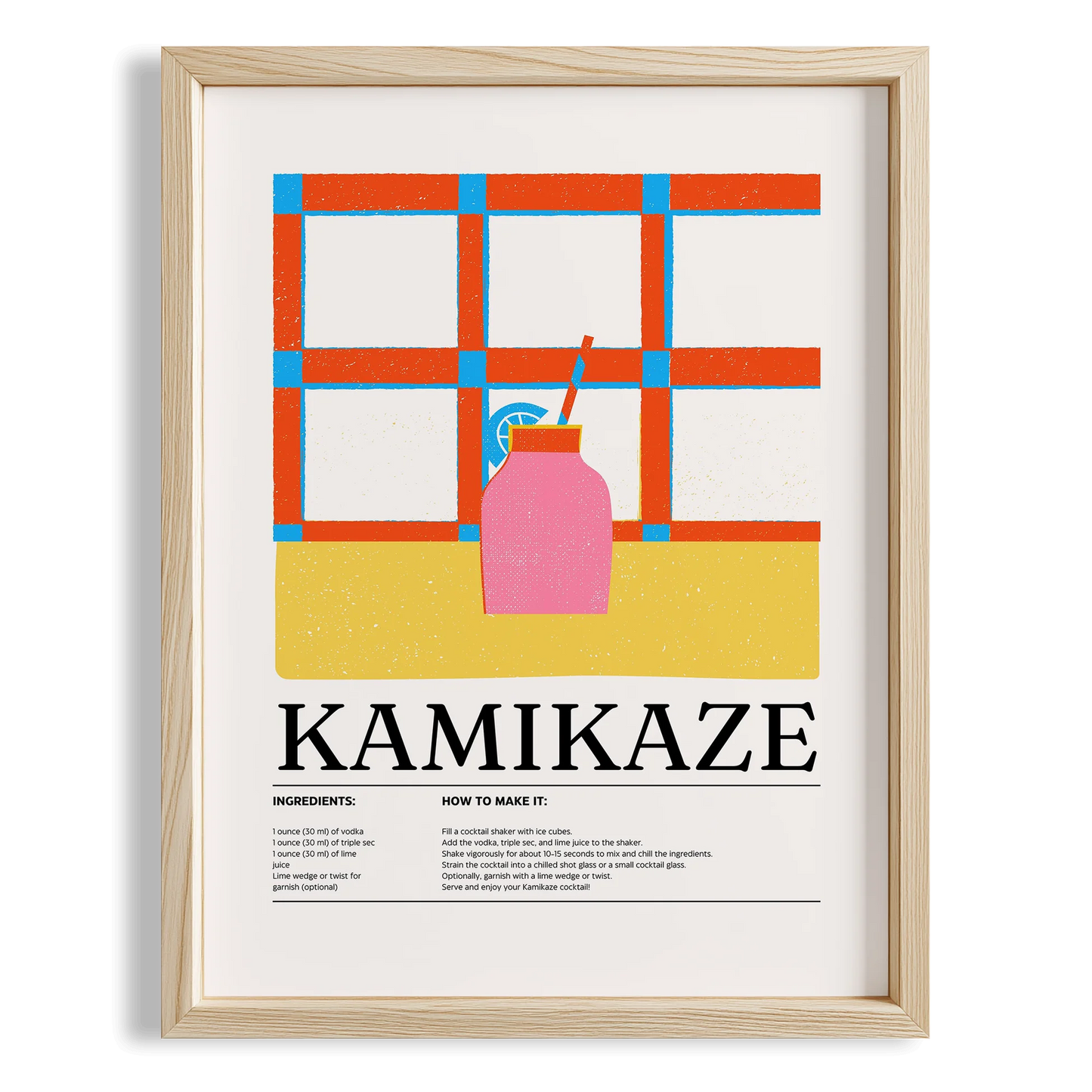 Kamikaze Kokteyl Tarifi Mutfak Duvar Tablosu