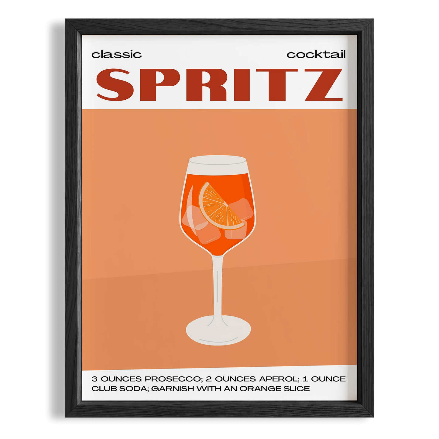 Classic Spritz Kokteyl Tarifi Mutfak Duvar Tablosu