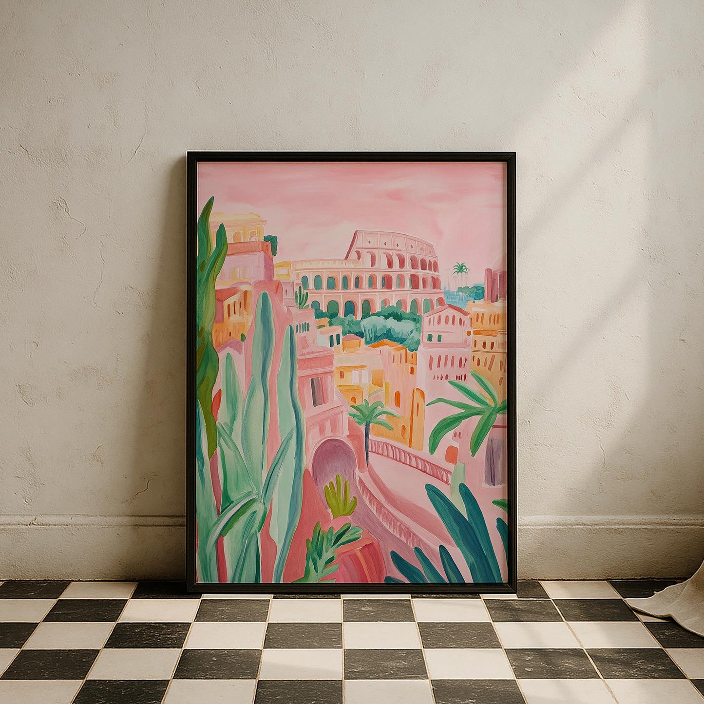Roma Pastel Panorama Maximalist - Duvar Tablosu