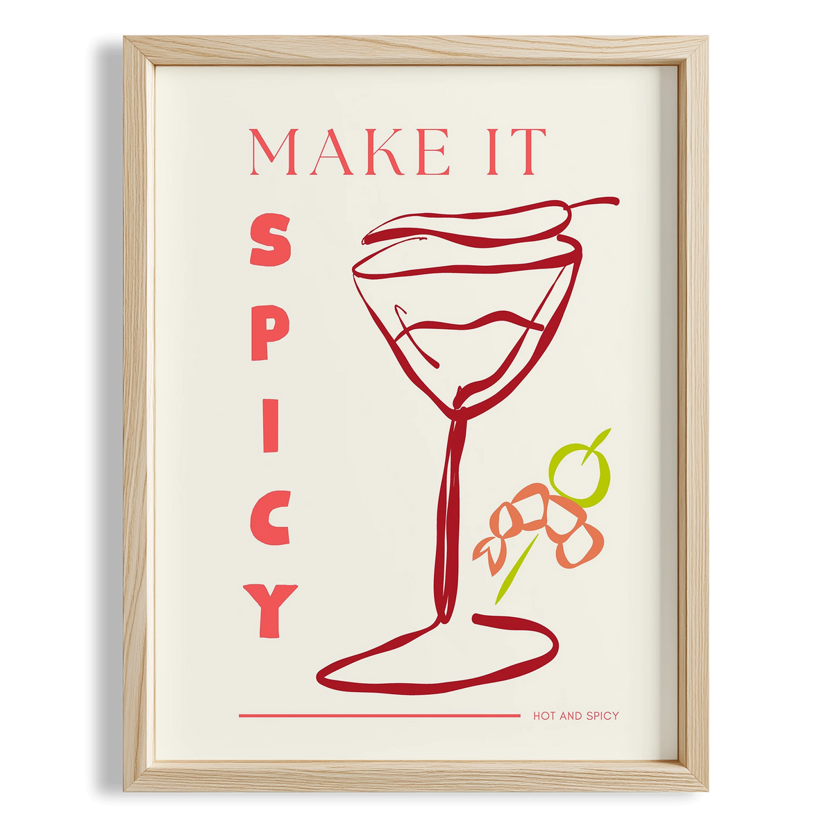 Make It Spicy Kokteyller Mutfak Duvar Tablosu