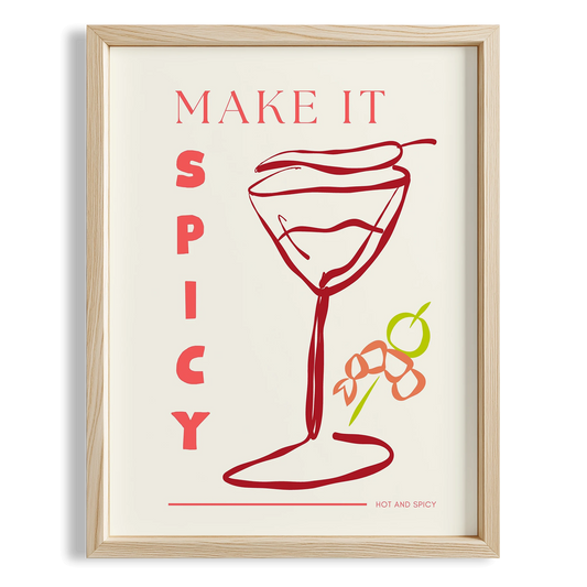 Make It Spicy Kokteyller Mutfak Duvar Tablosu
