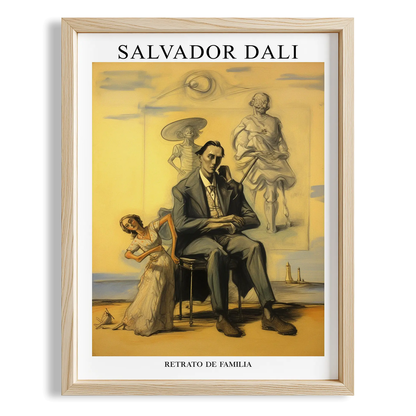 Çekmeceli Figür - Salvador Dali Ahşap Duvar Tablosu