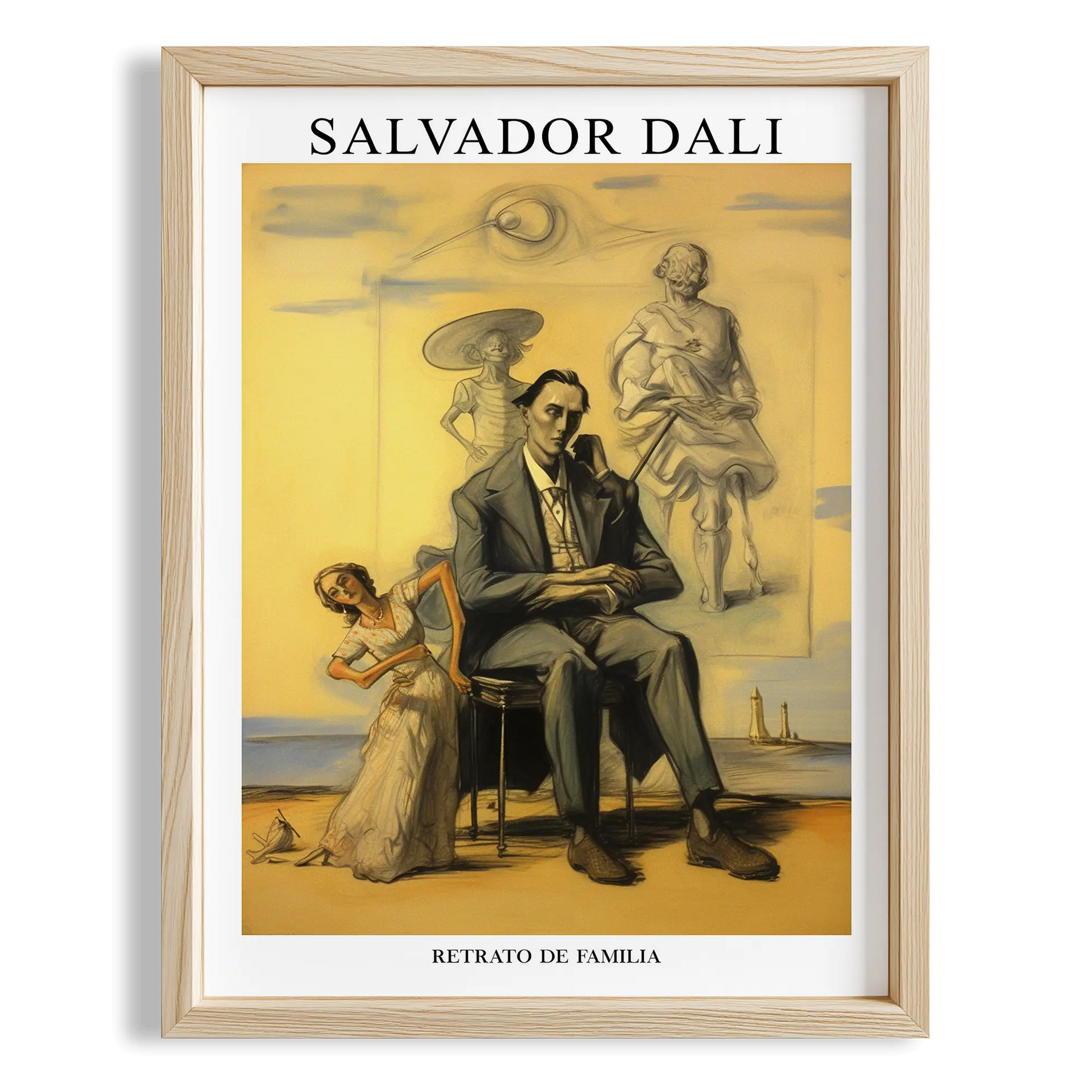 Çekmeceli Figür - Salvador Dali Ahşap Duvar Tablosu