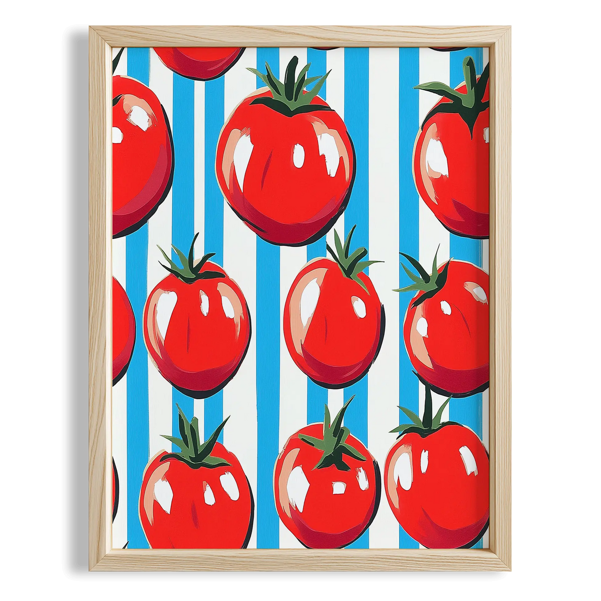 Salkım Domates I Retro Pop Art Mutfak Duvar Tablosu