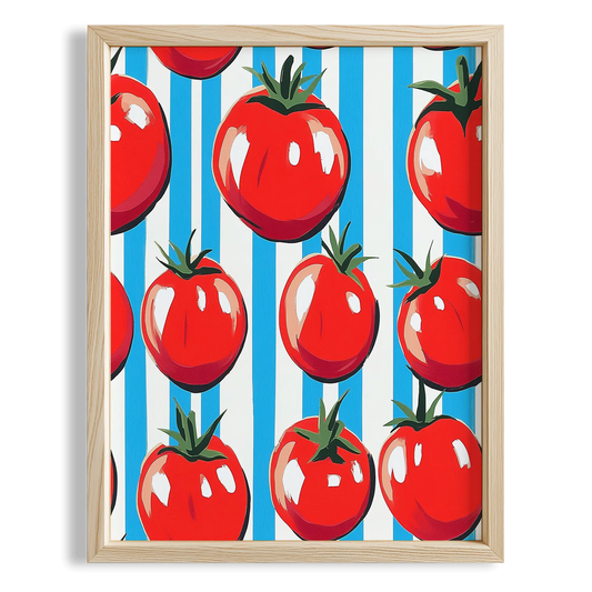 Salkım Domates I Retro Pop Art Mutfak Duvar Tablosu