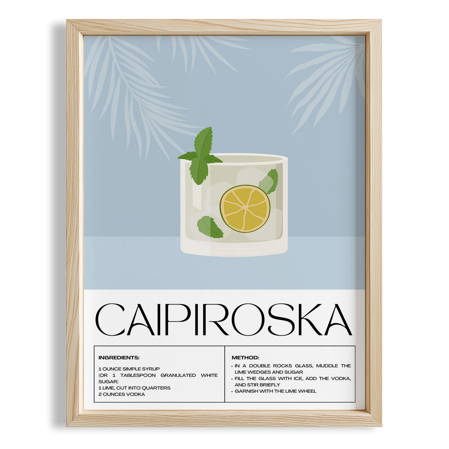 Caipiroska Kokteyl Tarifi Mutfak Duvar Tablosu