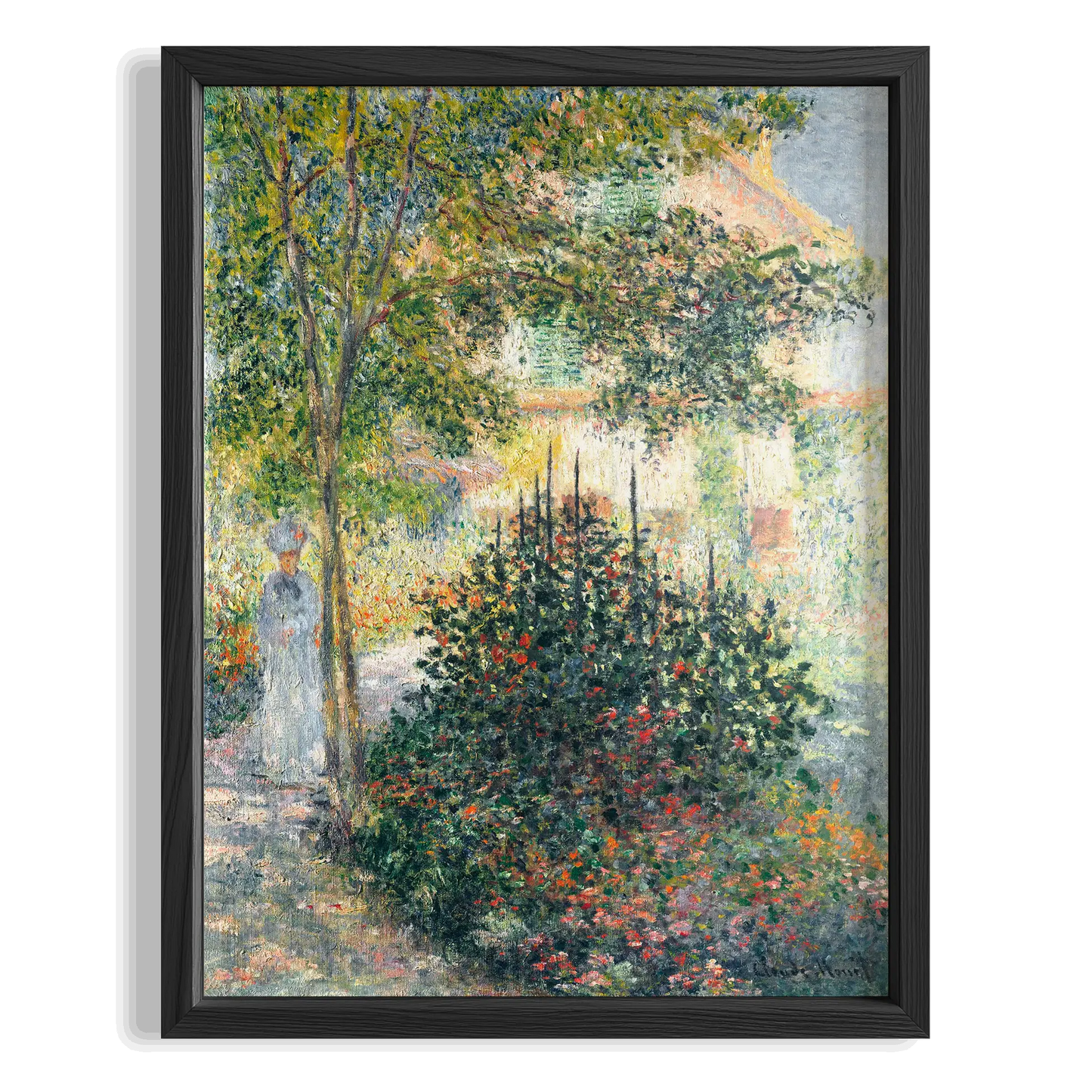 Bahçede Ağaç - Claude Monet Ahşap Duvar Tablosu