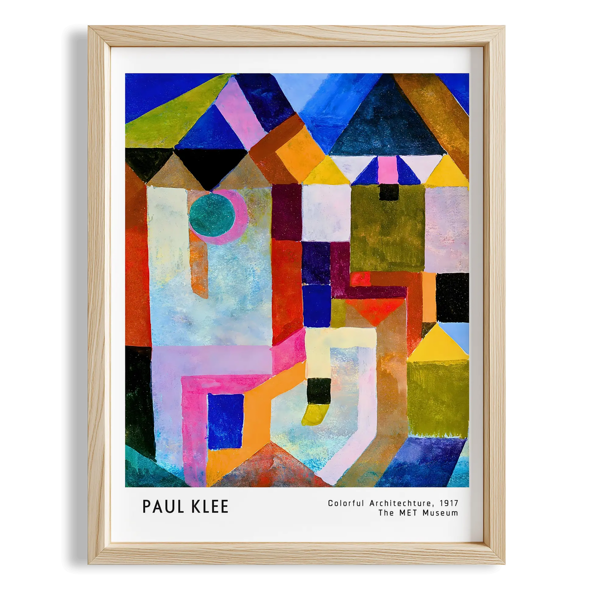 Paul Klee Renkli Mimari 1917 Suluboya I Duvar Tablosu