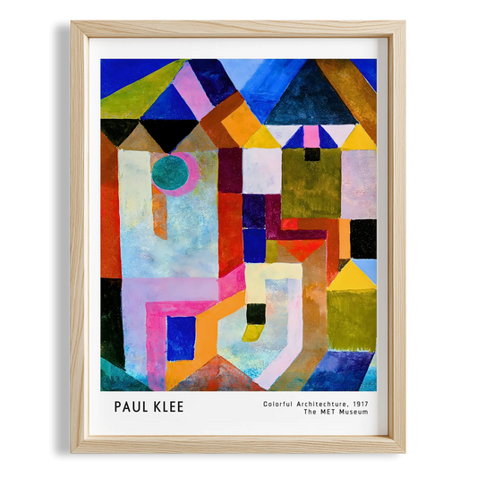 Paul Klee Renkli Mimari 1917 Suluboya I Duvar Tablosu