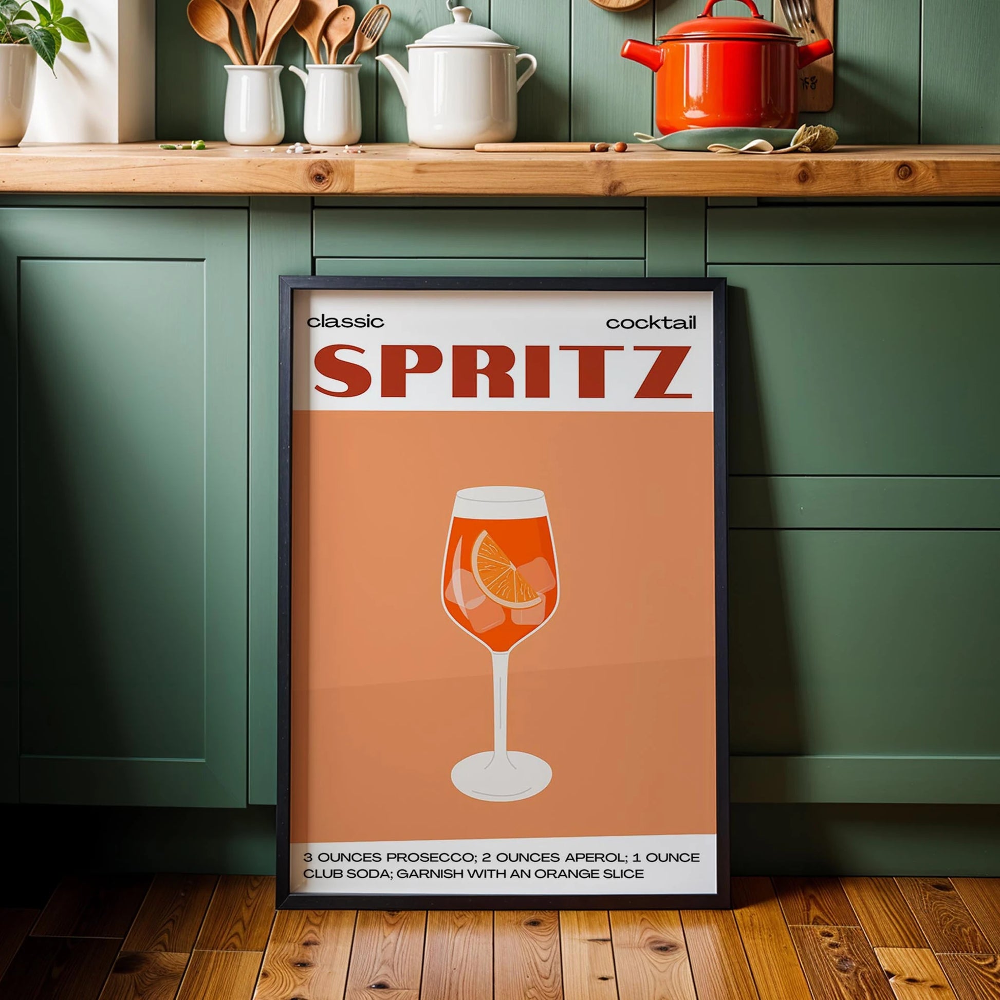 Classic Spritz Kokteyl Tarifi Mutfak Duvar Tablosu