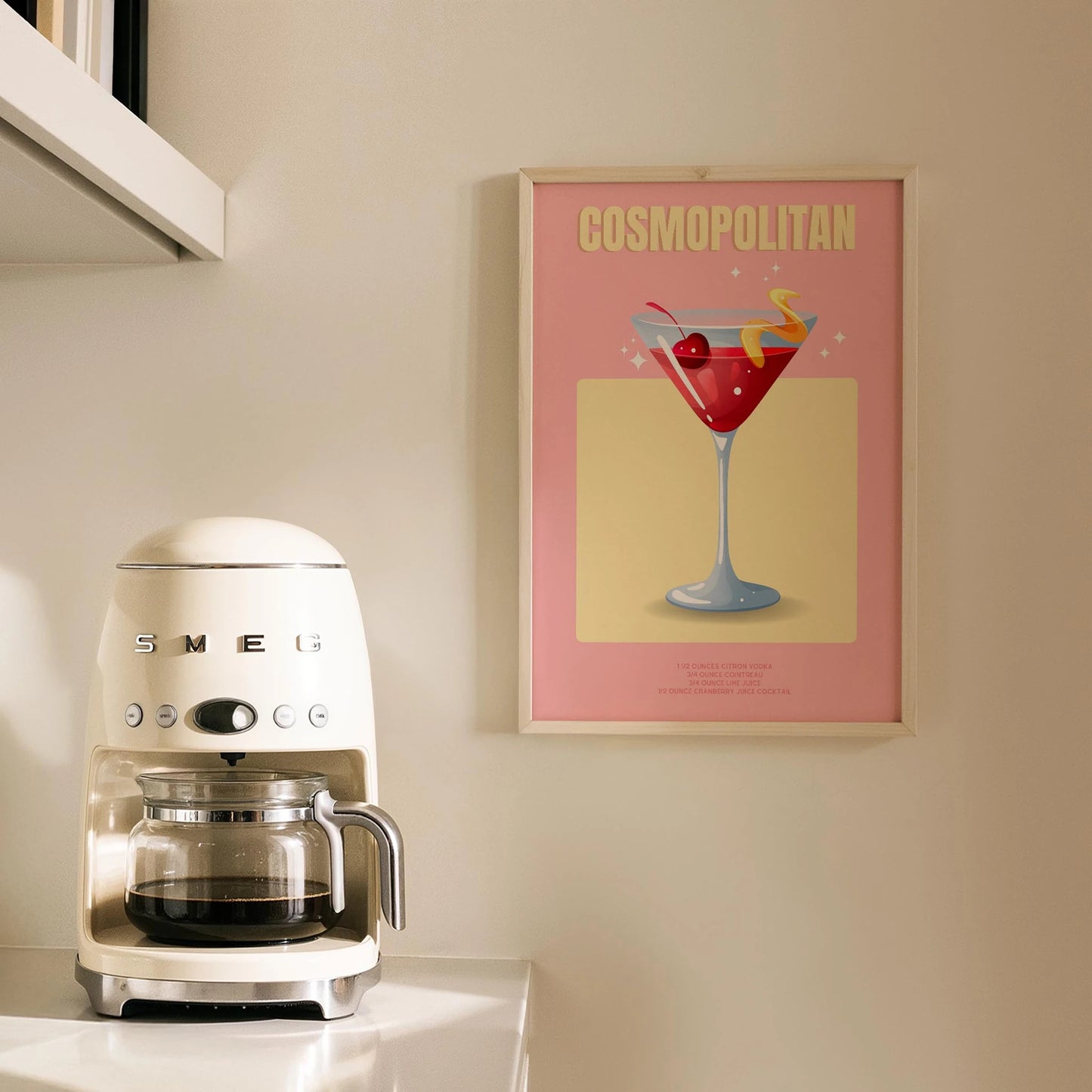 Cosmopolitan Kokteyli Mutfak Duvar Tablosu