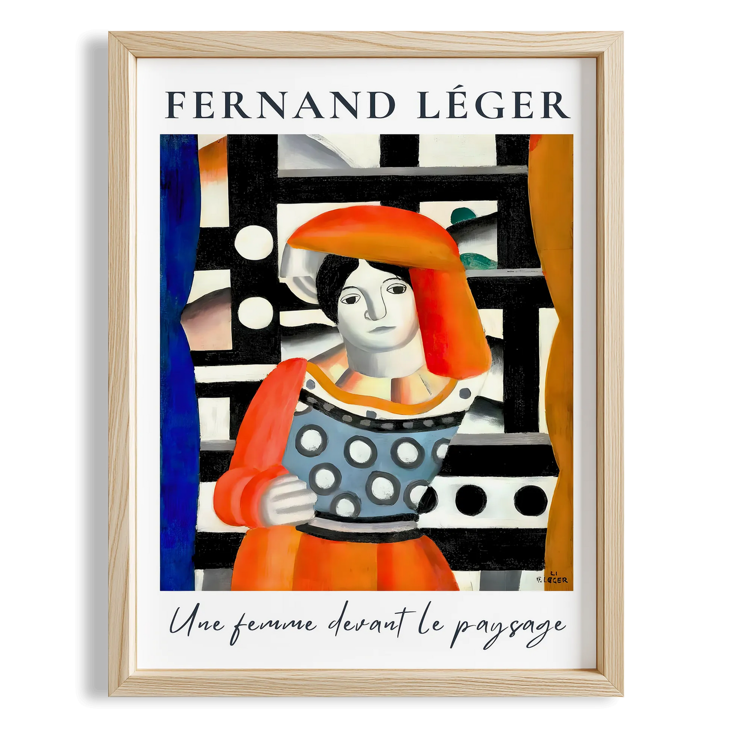 Fernand Leger V Duvar Tablosu