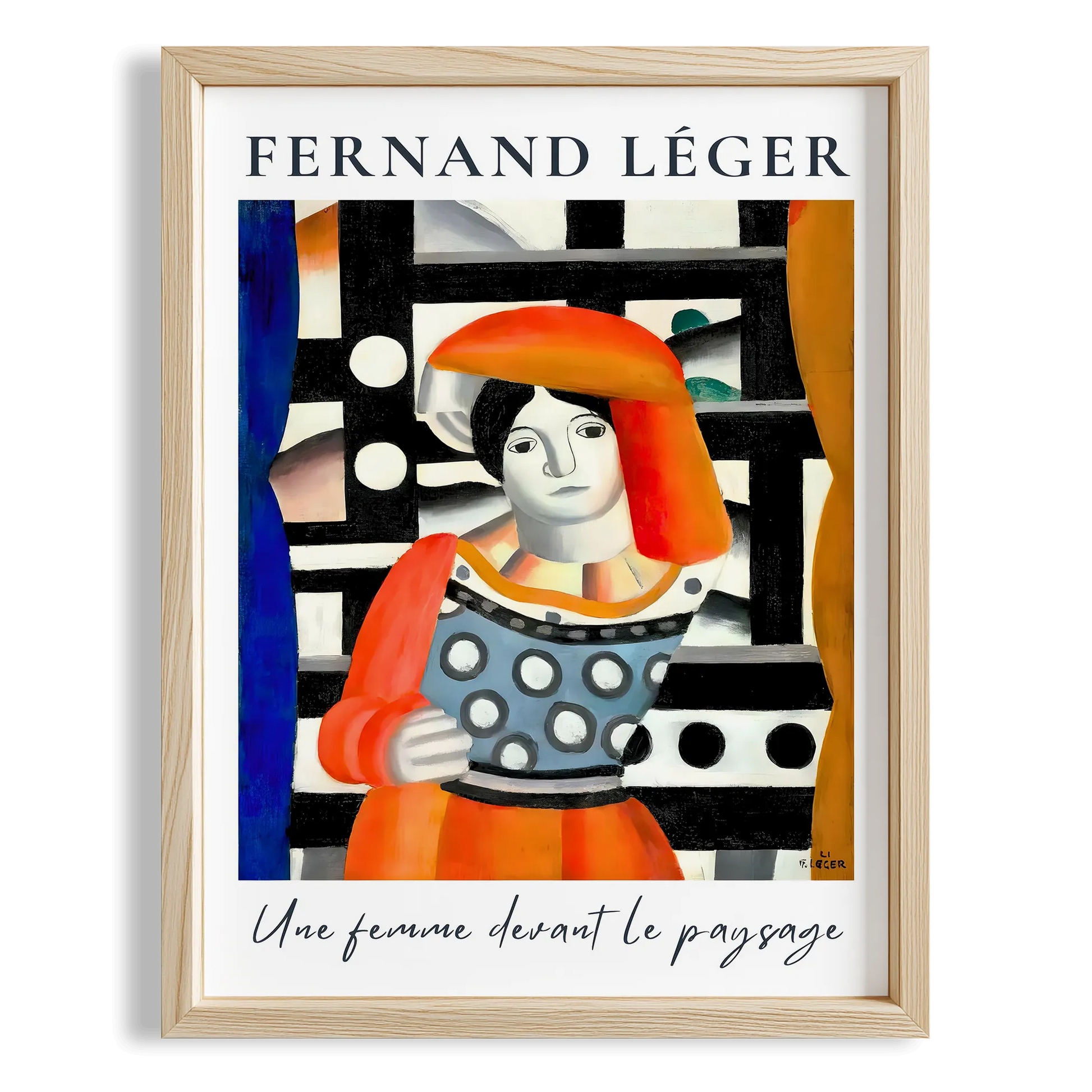 Fernand Leger V Duvar Tablosu