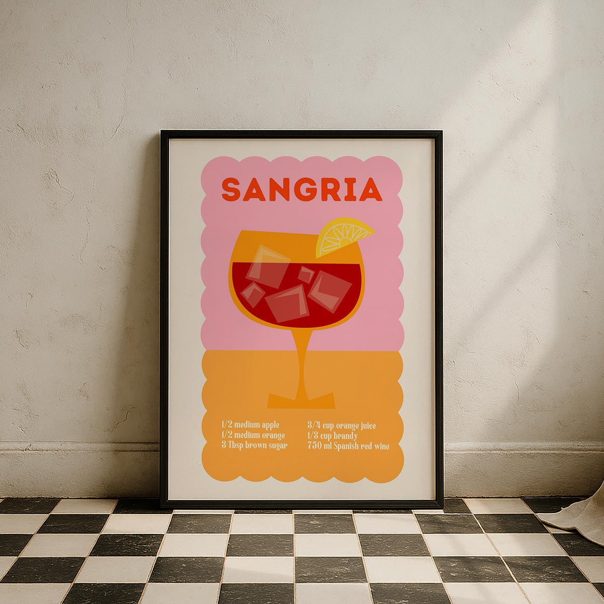 Sangria Kokteyller Mutfak Duvar Tablosu