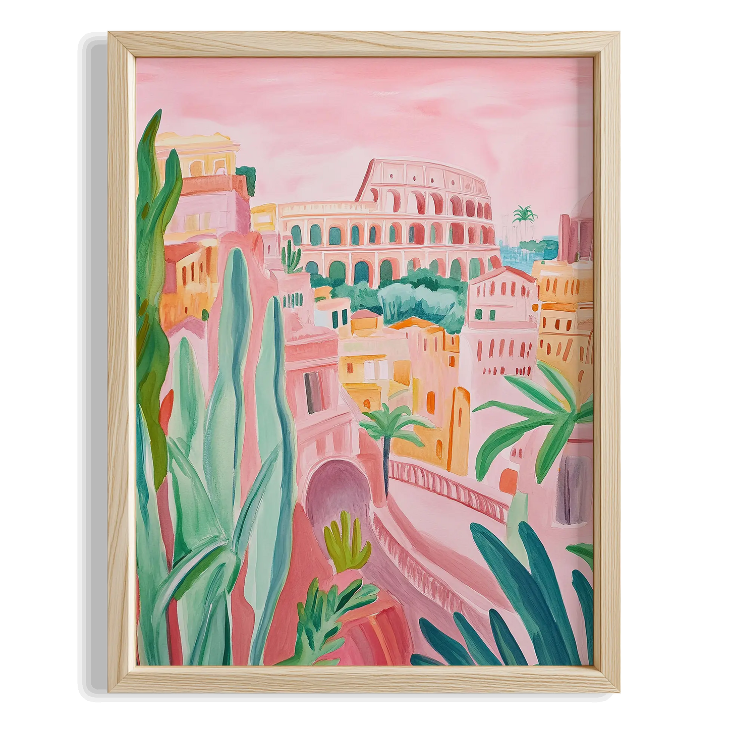 Roma Pastel Panorama Maximalist - Duvar Tablosu