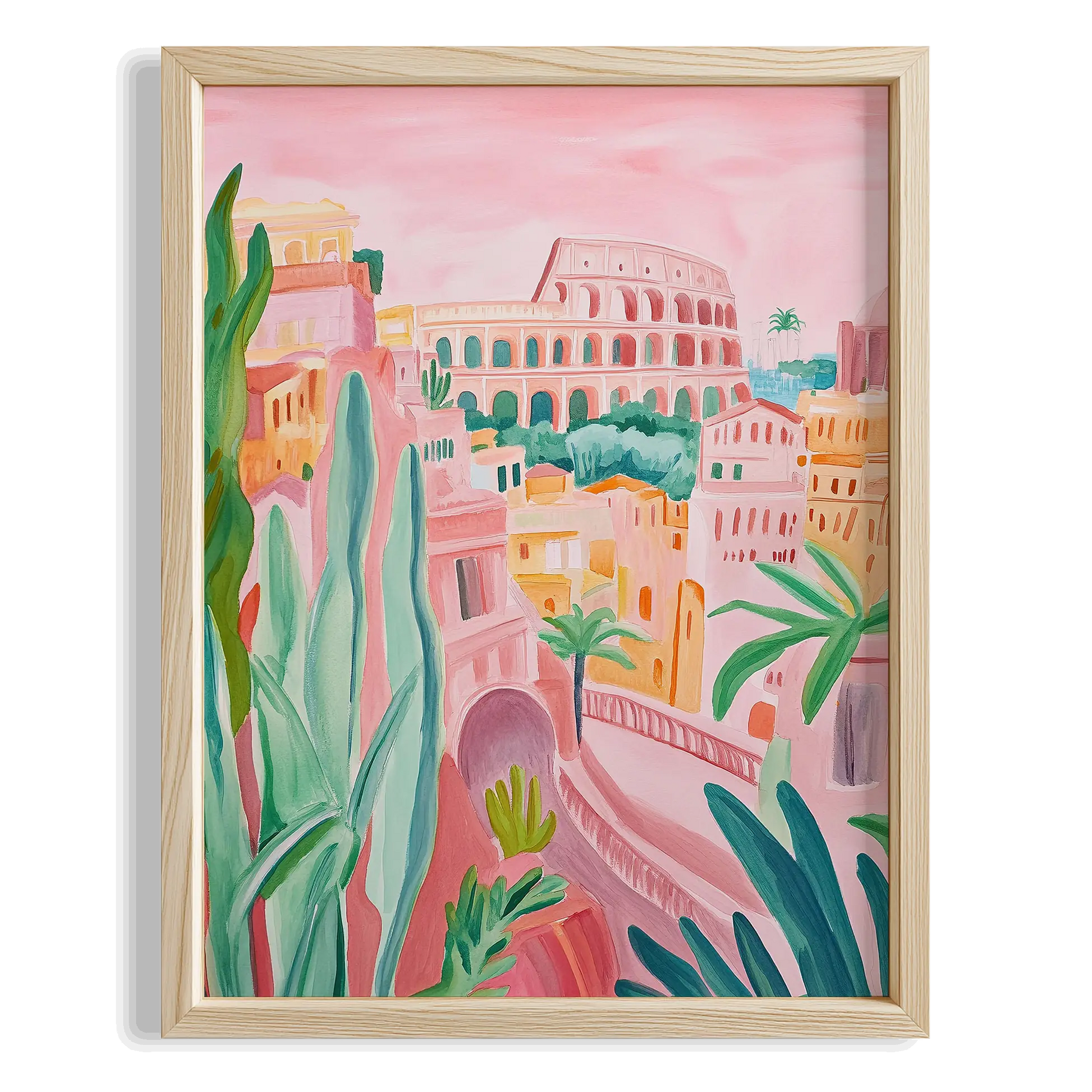 Roma Pastel Panorama Maximalist - Duvar Tablosu