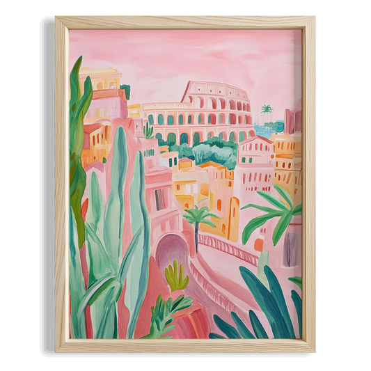 Roma Pastel Panorama Maximalist - Duvar Tablosu