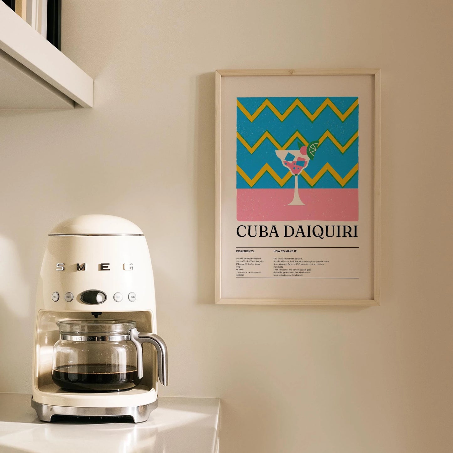 Cuba Daiquiri Kokteyl Tarifi Mutfak Duvar Tablosu