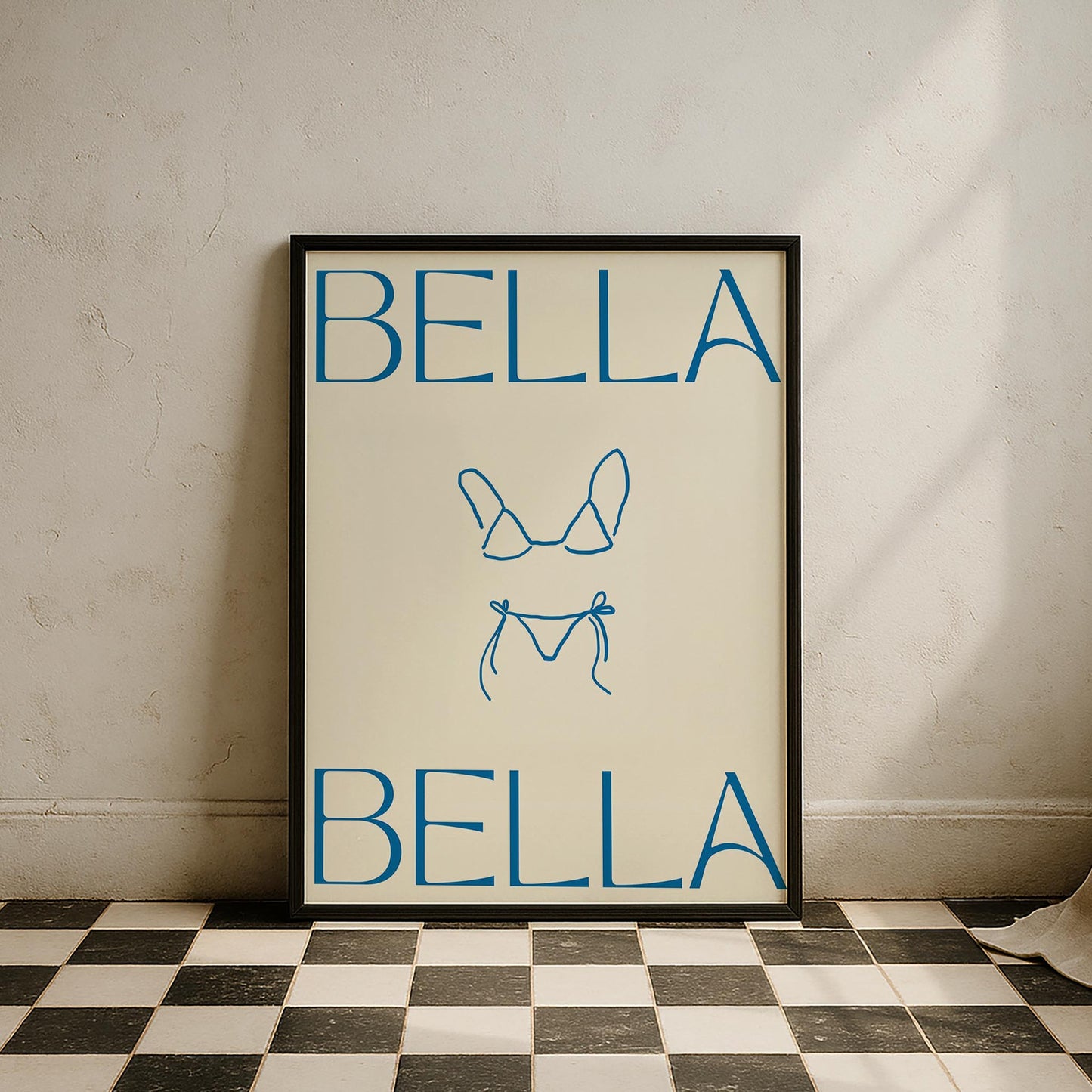 Bella Bella İtalyanca Tipografi Mutfak Duvar Tablosu