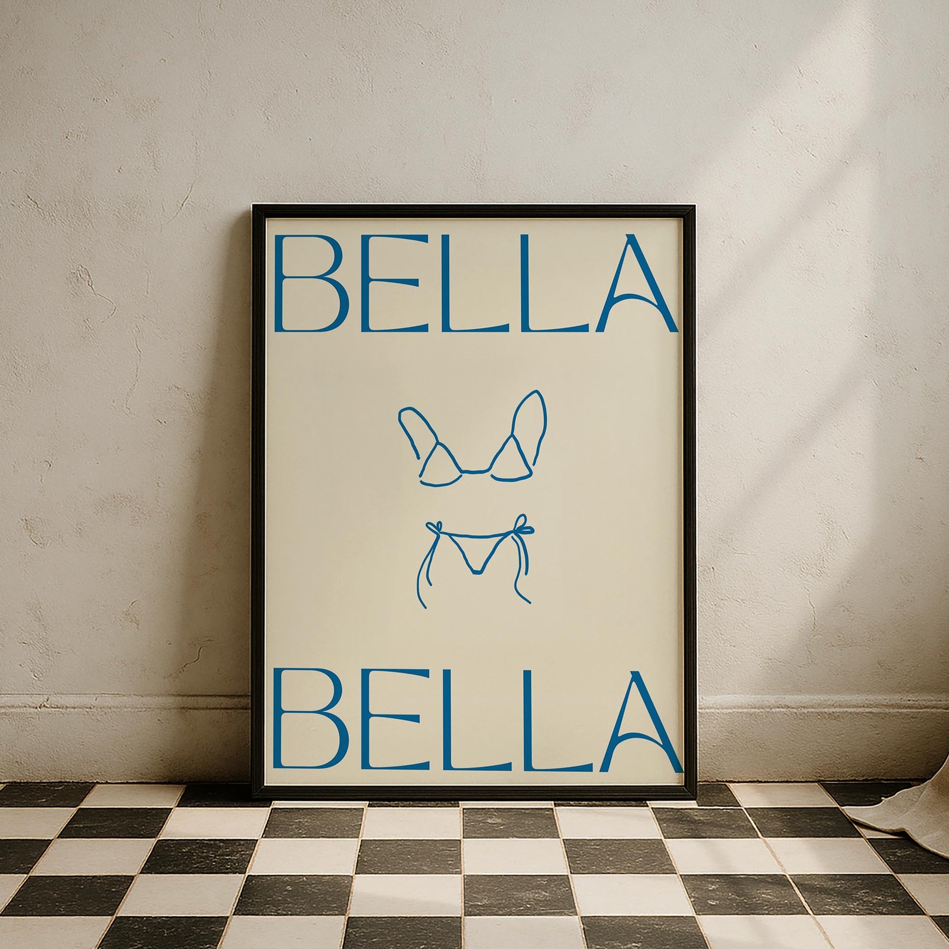 Bella Bella İtalyanca Tipografi Mutfak Duvar Tablosu