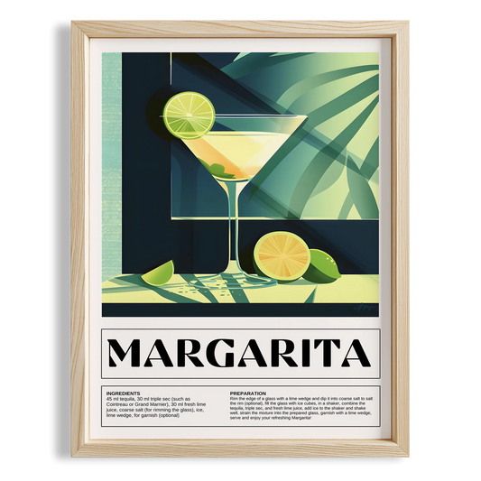 Margarita Kokteyl Tarifi Mutfak Duvar Tablosu